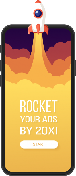 Rocket Your Ads more than 20x the industry average